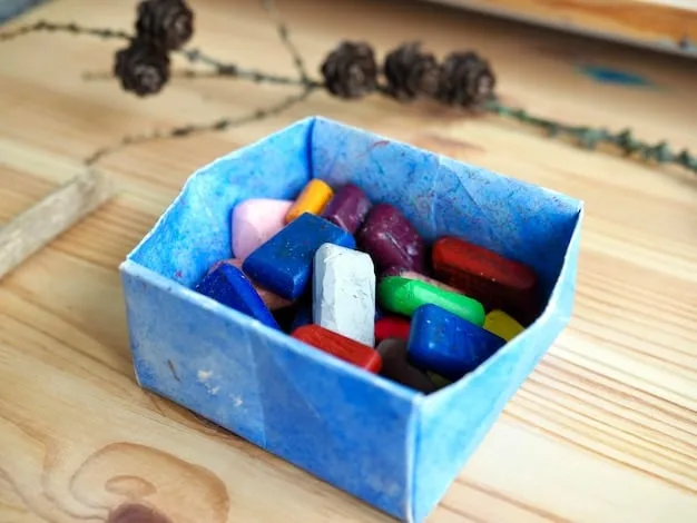 A close-up shot of a variety of toys included in a subscription box, showcasing different textures, colors, and educational aspects.