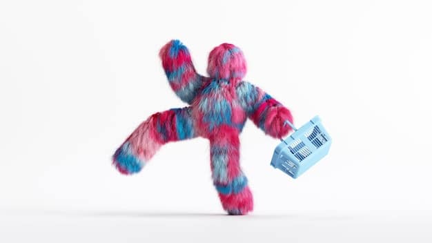 A close-up shot of an AR-enabled stuffed animal, displaying animated characters dancing around it on a tablet screen. The background is blurred to focus on the toy and the augmented reality interface. The lighting is soft and inviting to emphasize the playful aspect.