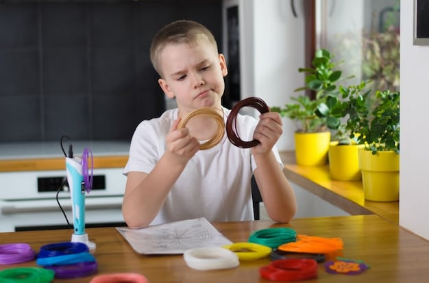 A concerned parent carefully inspecting a toy, with a magnifying glass in hand, focusing on small parts and potential hazards. The background is a well-lit children's room.