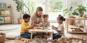 Children learning in a conscious early education classroom