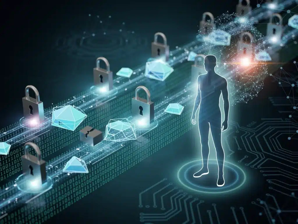 Secure data flow and privacy protection in advanced artificial intelligence systems.
