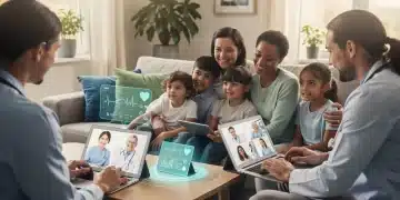 Families connecting with pediatricians through telehealth platforms