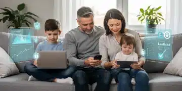 Family using parental control software for digital safety and screen time management in 2026.