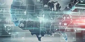 Futuristic digital network symbolizing healthcare policy reforms in 2026
