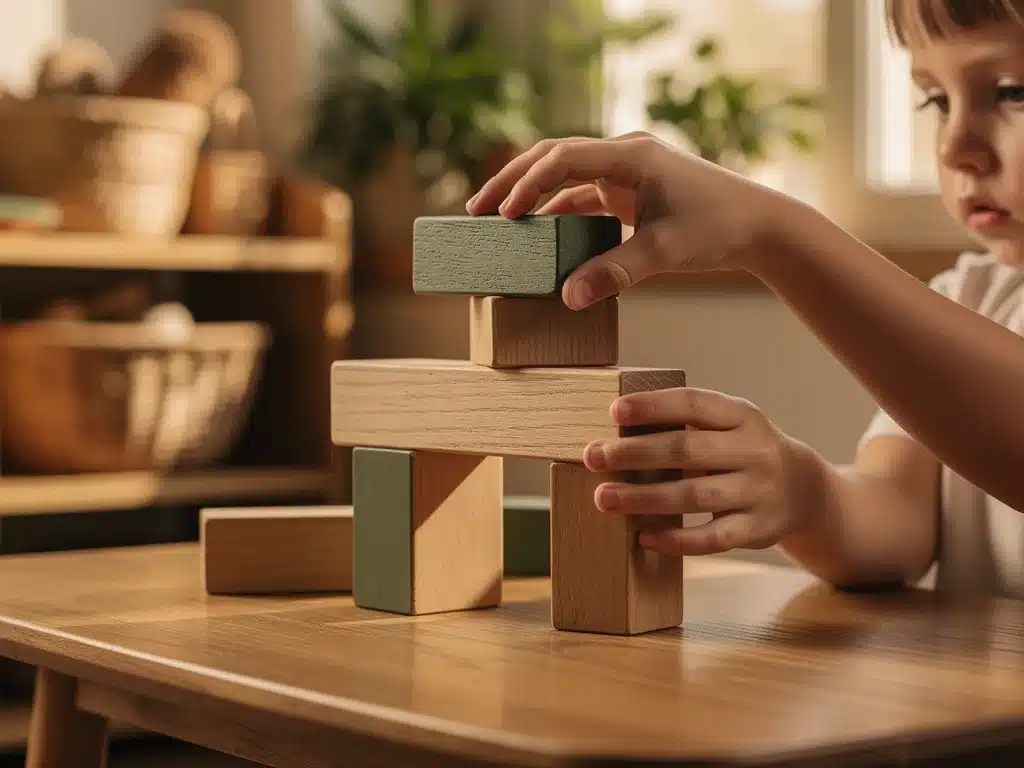 Child engaged in hands-on mindful learning activity