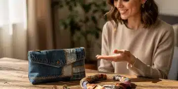 Sustainable Style: Upcycling Accessories for Moms, Save Over 25% Mom showcasing upcycled accessories, sustainable fashion