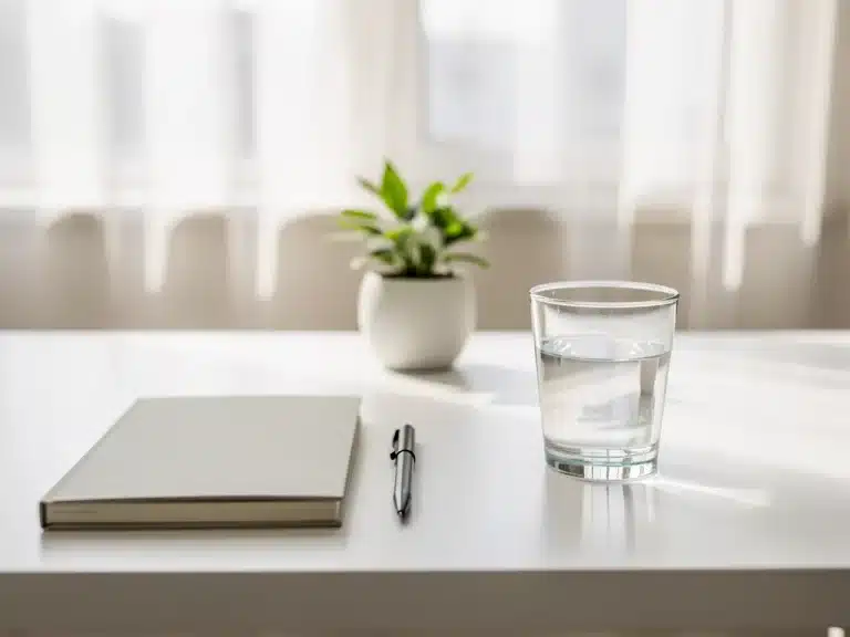 Organized workspace symbolizing mental clarity and reduced overwhelm