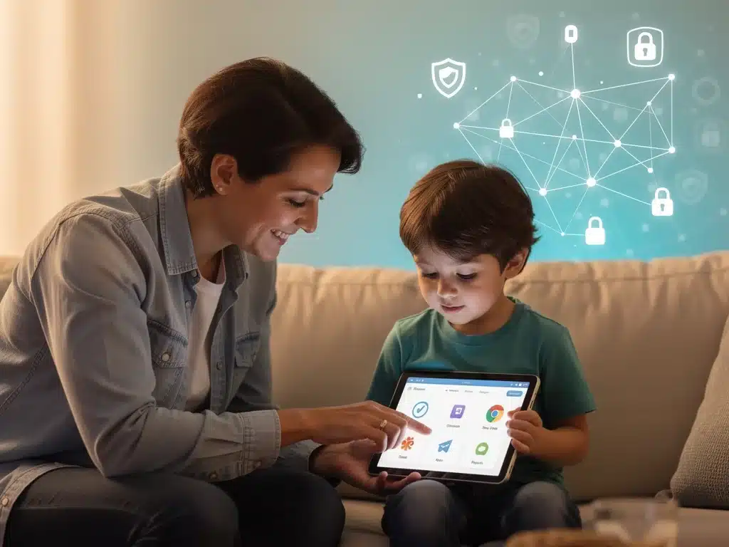 Parent and child learning about digital safety together