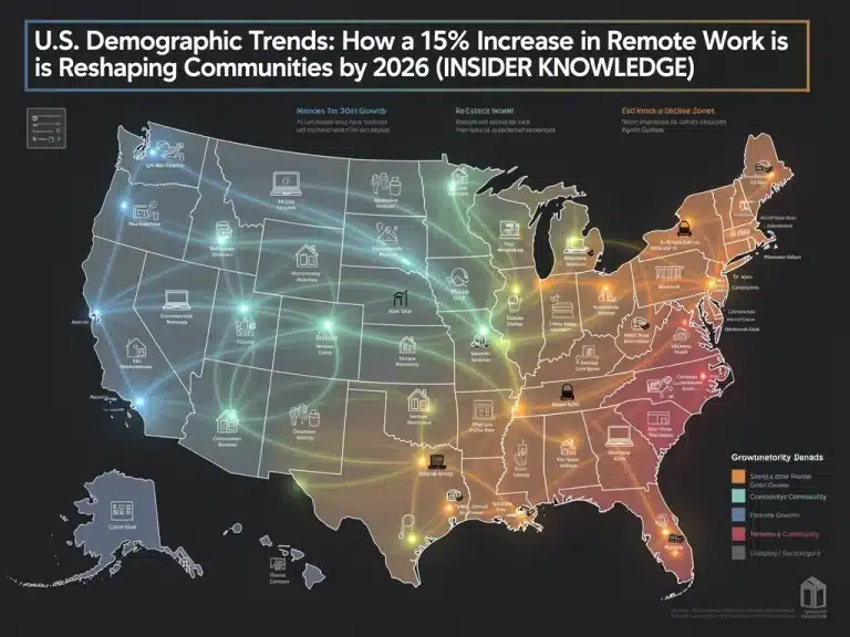 Digital map visualizing US demographic shifts from increased remote work